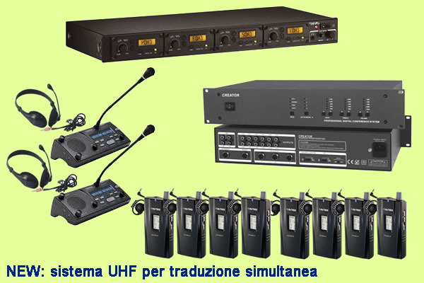 CR-500 UHF: Sistemi digitali per la traduzione simultanea